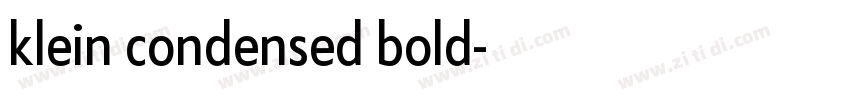 klein condensed bold字体转换